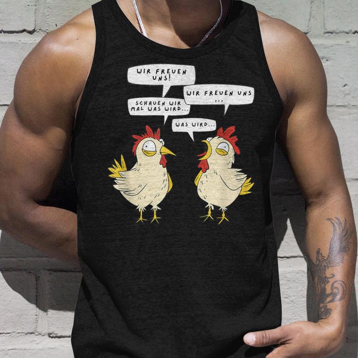 Schauen Wir Mal Was Wird Meme Tank Top Geschenke für Ihn