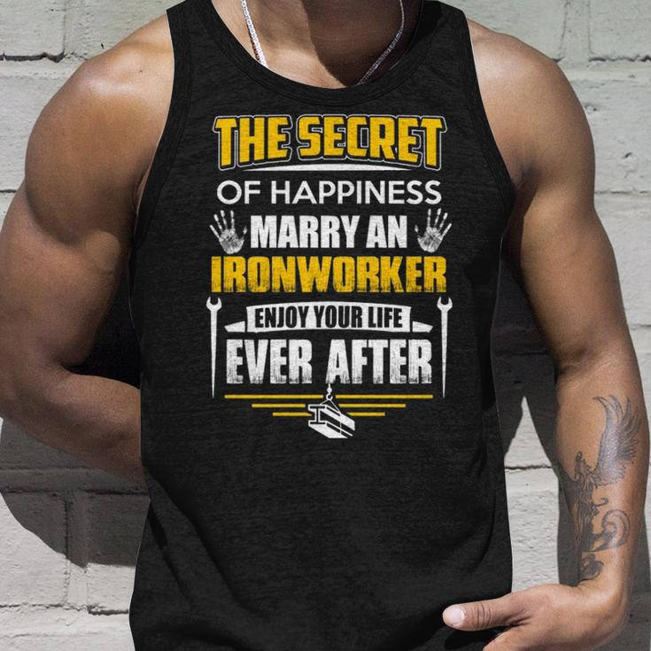 The Secret Of Happiness Marry An Ironworker Tank Top Gifts for Him