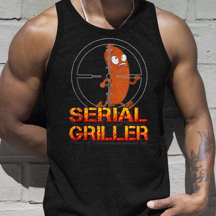 Serial Griller Grillenatertag Grill Herrentag Papa Tank Top Geschenke für Ihn