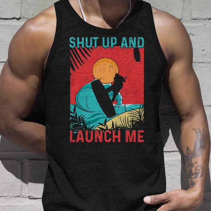 Shut Up & Launch Me Kite Surfing Tank Top Gifts for Him