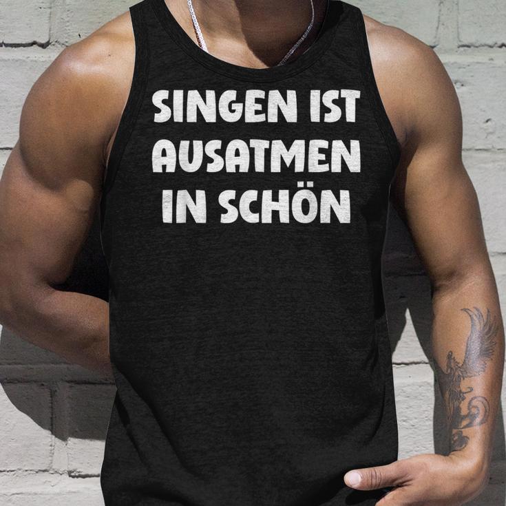 Singen Ist Ausatmen In Schön Tank Top Geschenke für Ihn