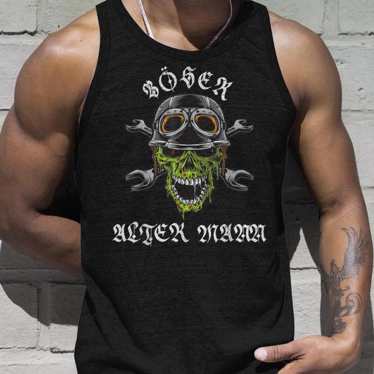 Skull Evil Old Man Biker Skull Tank Top Geschenke für Ihn