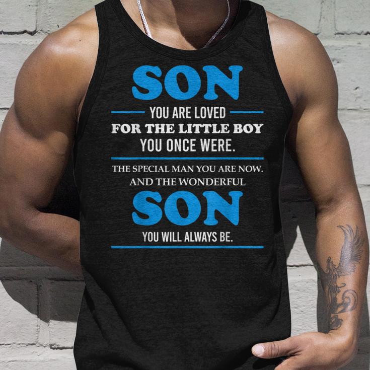 Sohn Du Wirst Geliebt Für Den Kleinen Jungen Du Papa Sohn Tank Top Geschenke für Ihn