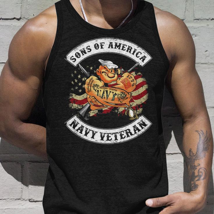 Son Of America Navy Veteran Tank Top Gifts for Him