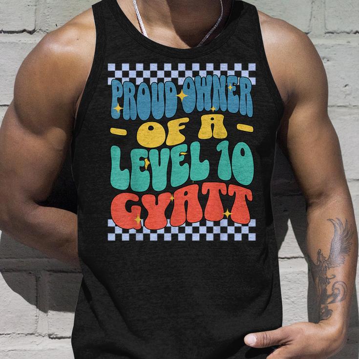 Stolzer Besitzer Eines Level 10 Gyatt Ironic Meme Brainrot Tank Top Geschenke für Ihn