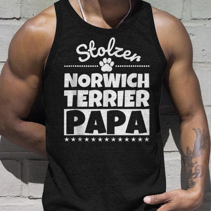 Stolzer Norwich Terrier Papa Tank Top Geschenke für Ihn