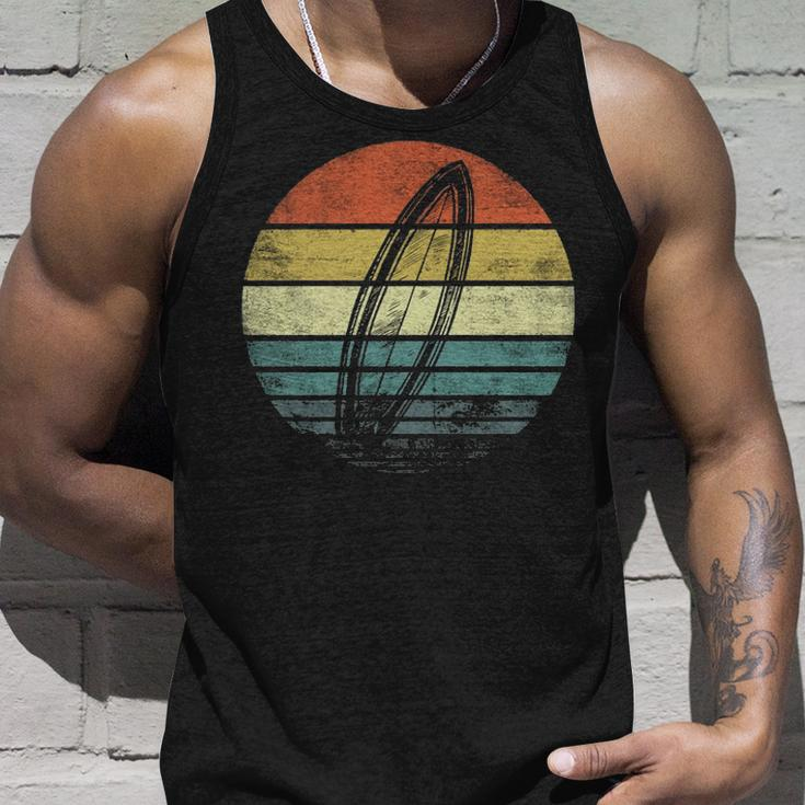 Surfer Retro Sunset Surfboard Silhouette Surfing Tank Top Gifts for Him