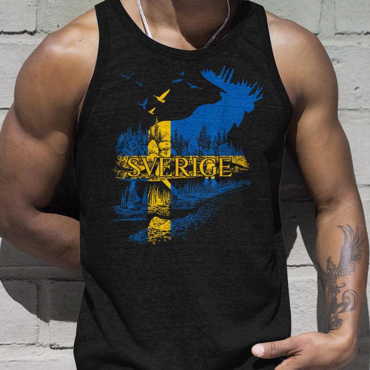 Sweden Flag Sverige Flag Elk Sweden Tank Top Geschenke für Ihn