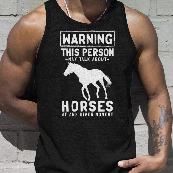 Talk About Horses Horseback Riding Horse Lover Tank Top Gifts for Him