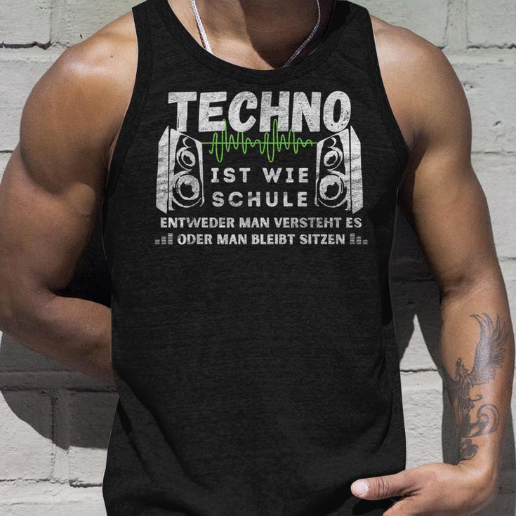 Techno Ist Wie Schule Für Raver Der Goa Techno Loves Tank Top Geschenke für Ihn