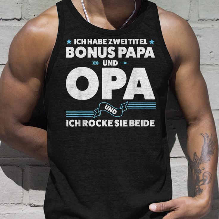 Two Titel Bonus Papa Und Opa Bonus Papa Grandpa S Tank Top Geschenke für Ihn