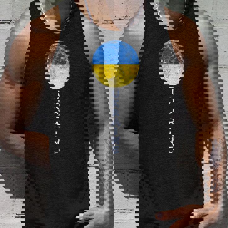 Ucrania Orgullo Lunar Bandera Ucraniana Raíces De Ucrania Recuerdo De Ucrania Camiseta sin mangas Regalos para él