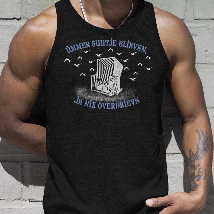 Ümmer Suutje Blieven Ja Nix Overdrievn Slogan Nordlicht Tank Top Geschenke für Ihn