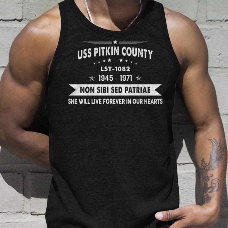 Uss Pitkin County Lst Tank Top Gifts for Him