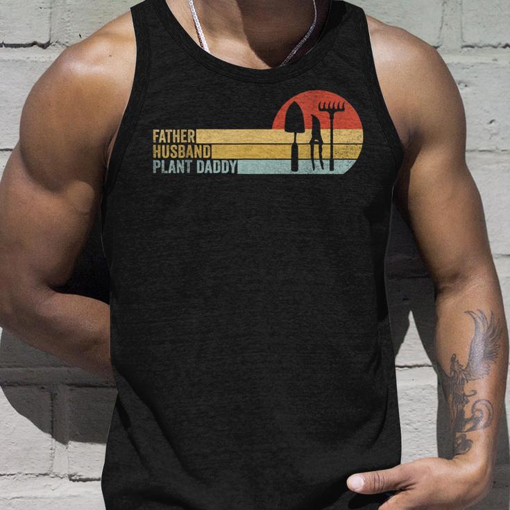 Vater Ehemann Pflanze Papa Garten Retro Sonnenuntergang Gartenarbeit Tank Top Geschenke für Ihn