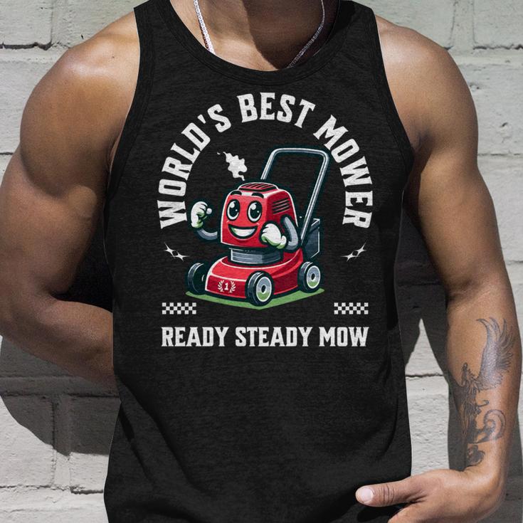 Vatertag Papa Geburtstag Lustig Mähen Rasenmäher Rasenpflege Tank Top Geschenke für Ihn