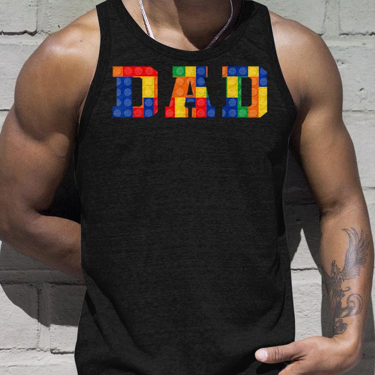 Vatertag Papa Meister Baumeister Ziegel Blöcke Familie Matching Tank Top Geschenke für Ihn