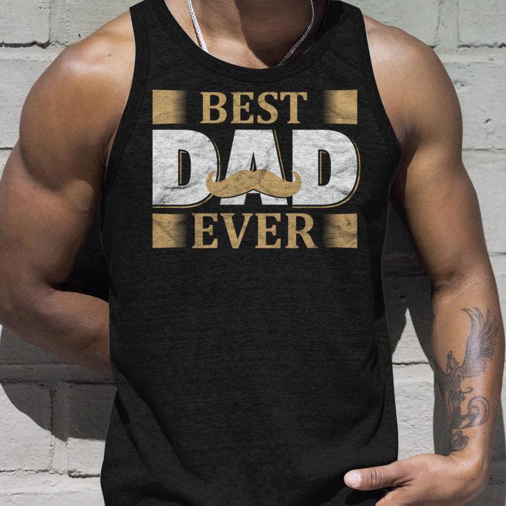 Vatertagaterintage Mustache Best Dad Ever Papa Tank Top Geschenke für Ihn