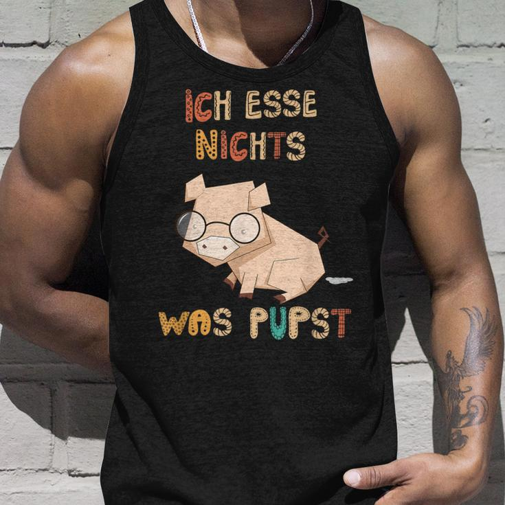 Vegetarianegan Ich Esse Nichts Was Pupstegan Tank Top Geschenke für Ihn