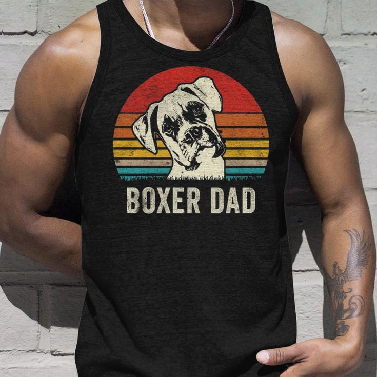 Vintage Boxer Dad Ever Daddy Dog Dad Father Tank Top Gifts for Him