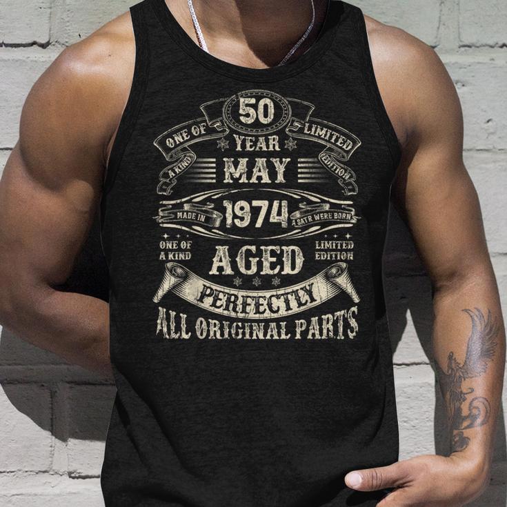 Vintage Mai 1974 50 Jahre Alt 50 Geburtstag Geschenke Für Männer Tank Top Geschenke für Ihn