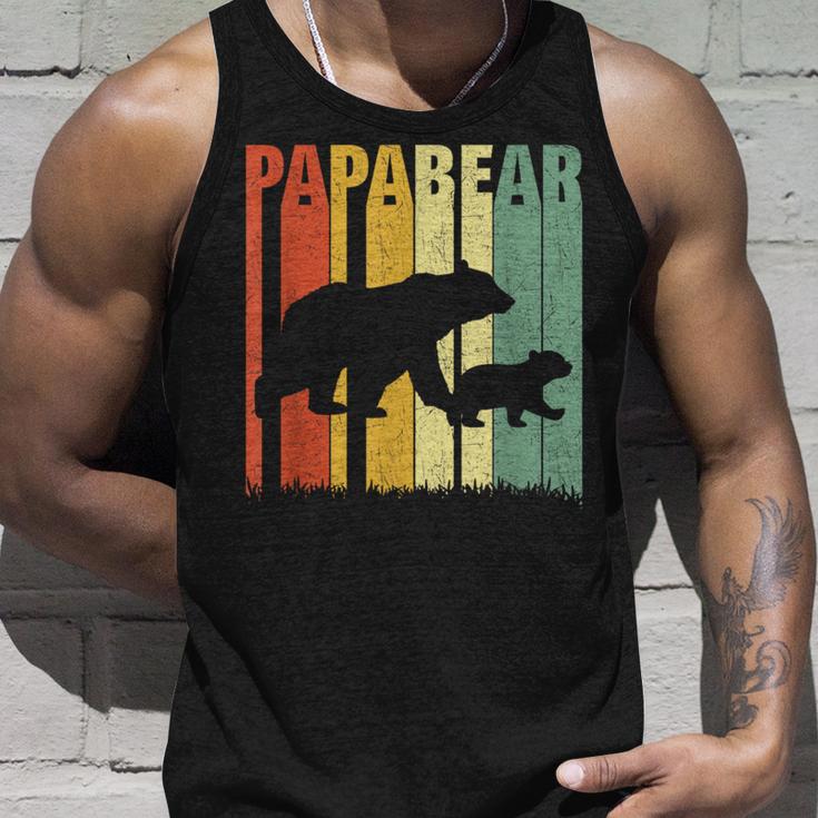 Vintage Papa Bär Baby Bäratertag Xmas Geschenk Retro Daddy Tank Top Geschenke für Ihn