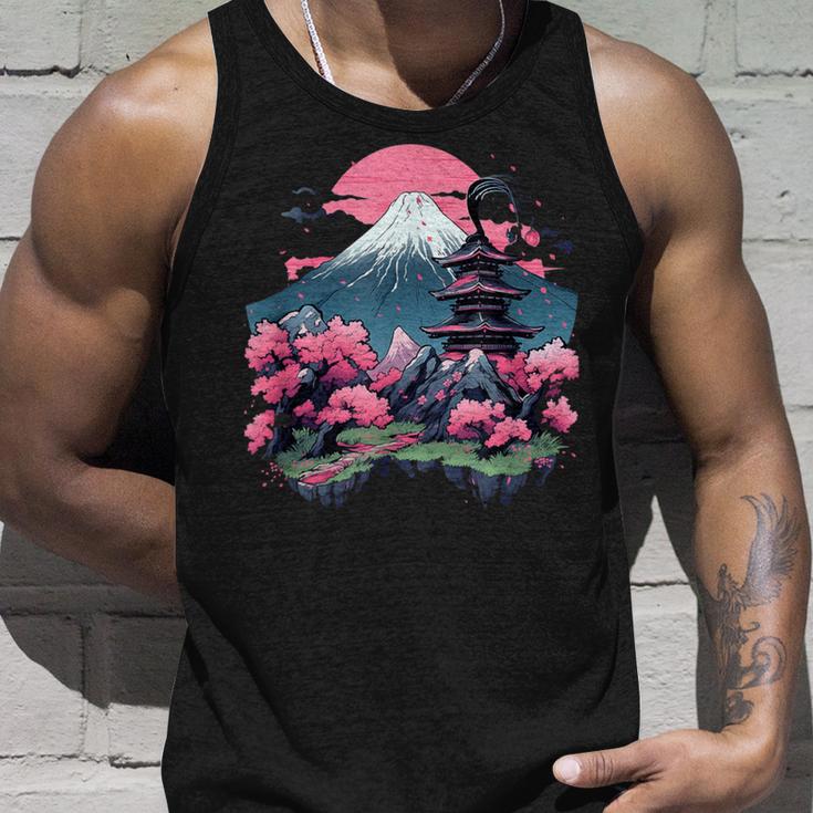 Vintage Sakura Garden Cherry Blossom Japanese Tank Top Geschenke für Ihn