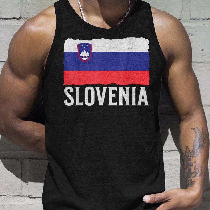 Vintage Slowenien Slowenien Flagge Slowenien Pride Herren Damen Tank Top Geschenke für Ihn