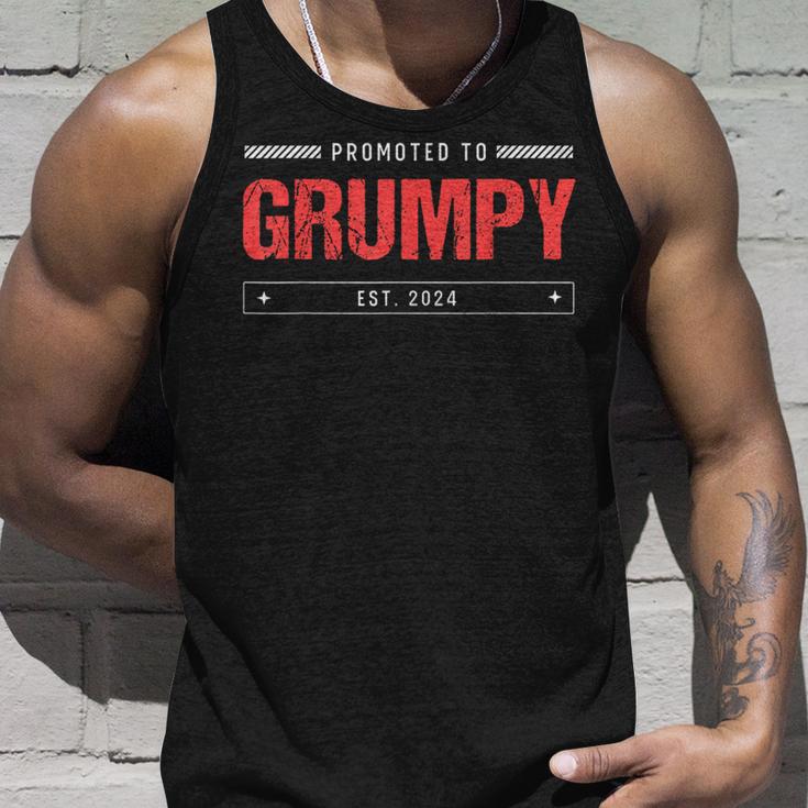 Vintage Soon To Be Grumpy Est 2024 Zum Neuen Papa Befördert Tank Top Geschenke für Ihn