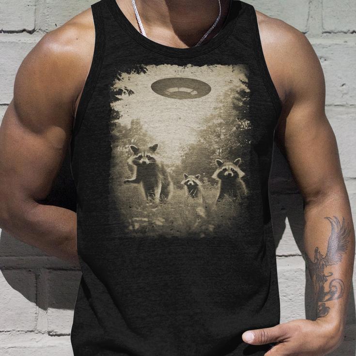 Vintage Waschbär Raccoon Ufo Alien Motiv Tier Waschbär Tank Top Geschenke für Ihn