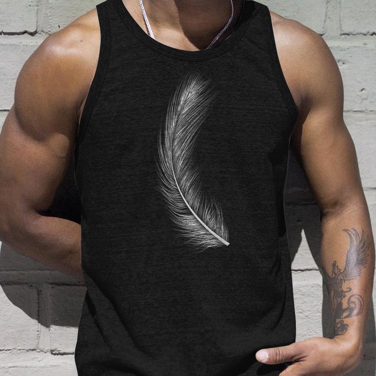 Weiße Feder Federn Engel Engelsymbole Esoterik Spirtualität Tank Top Geschenke für Ihn