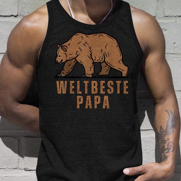 Weltbeste Papa 2024Atertag Bear Geschenkideen Tank Top Geschenke für Ihn