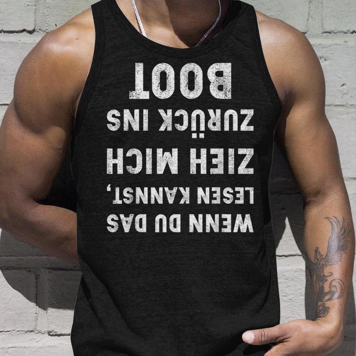 Wenn Du Das Lesen Kann Paddler Und Bootfahrer German Langu Tank Top Geschenke für Ihn