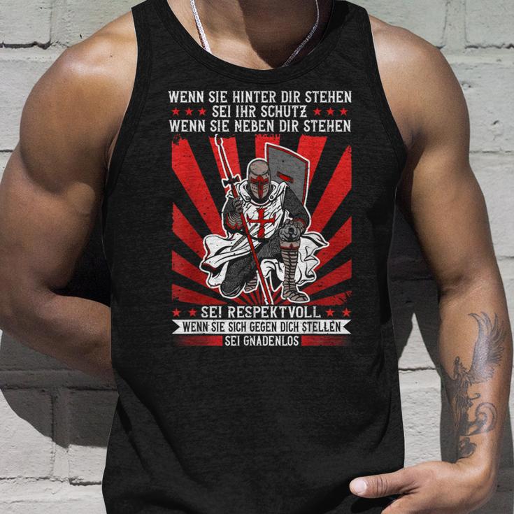 Wenn Sie Hinter Dir Stehen Crusader Knight Templar Costume Tank Top Geschenke für Ihn