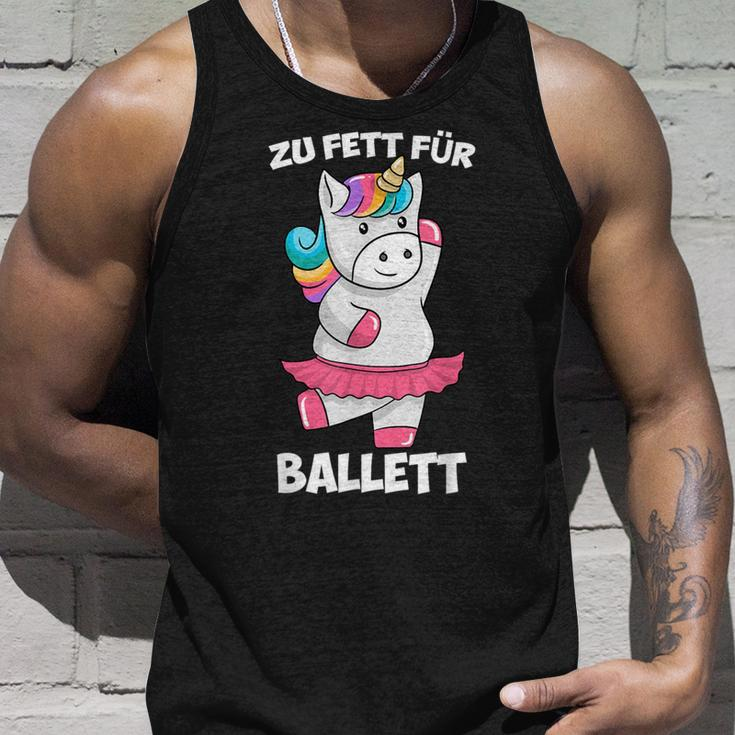 Zu Fett For Ballet Thick Unicorn Fat Unicorn Tutu Tank Top Geschenke für Ihn