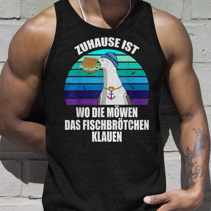 Zuhause Ist Wo Die Seagulls Das Fischbrötchen Klauen Moin Moin S Tank Top Geschenke für Ihn