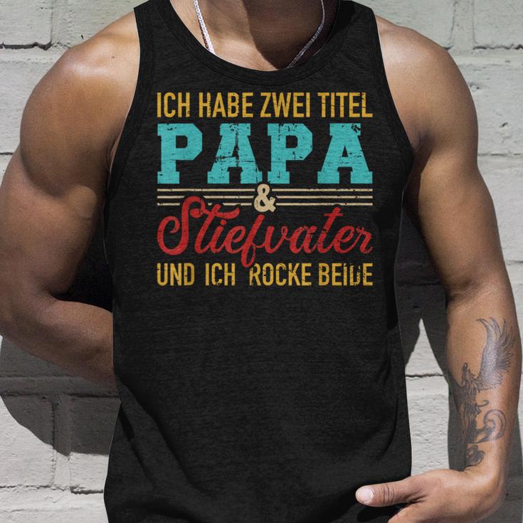 Zwei Titel Papa Und Steppapa Und Rocke Both Stepdad Tank Top Geschenke für Ihn