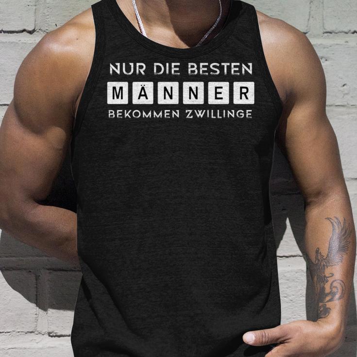 Zwillings Papa Zwillinge Papa Echte Männer Bester Papa Tank Top Geschenke für Ihn