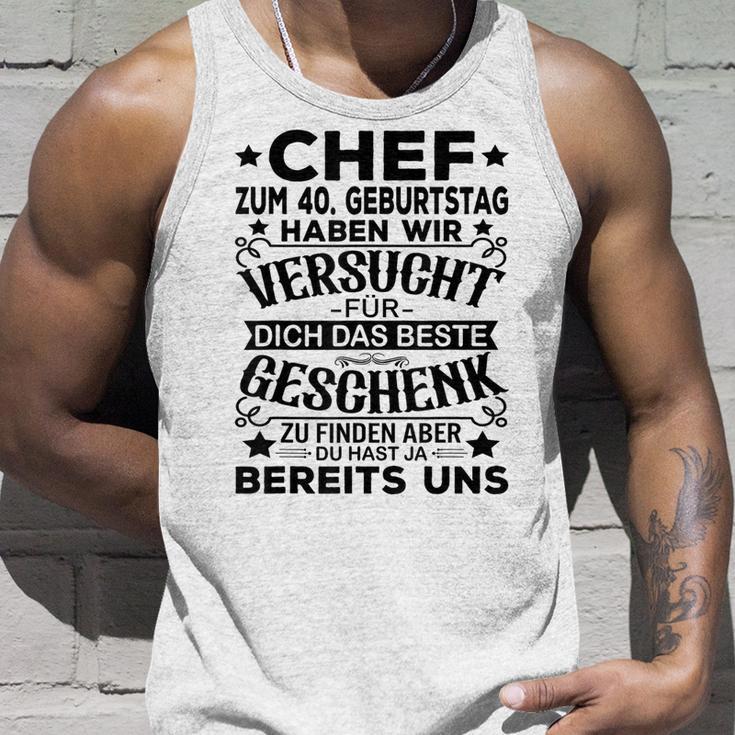 40Th Birthday Chef Für Dich Das Beste 40 Jahre Gray Tank Top Geschenke für Ihn