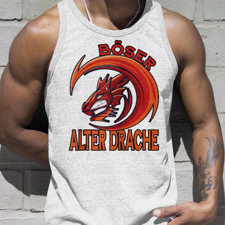 Böser Alter Drache Lustiger Totenkopf Skull Papa Raglan Tank Top Geschenke für Ihn