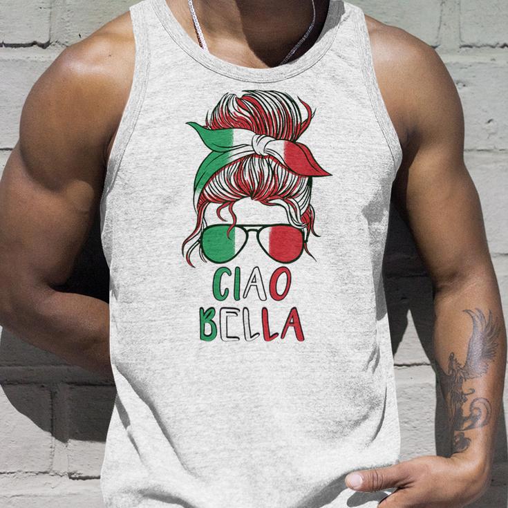 Ciao Bella Italian Flag With Sunglasses Tank Top Geschenke für Ihn