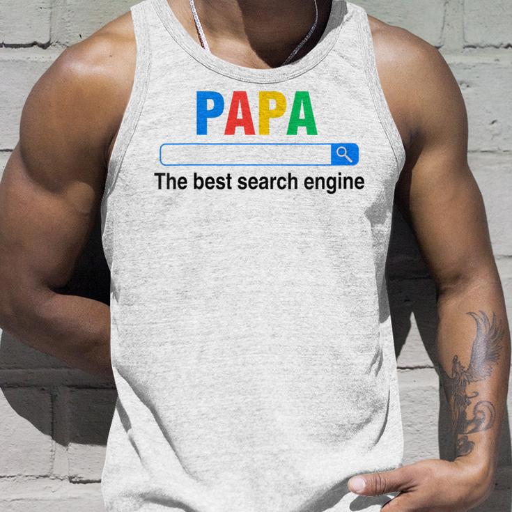 Damen Papa Die Beste Suchmaschine Lustigeratertag Mit-Ausschnitt Tank Top Geschenke für Ihn