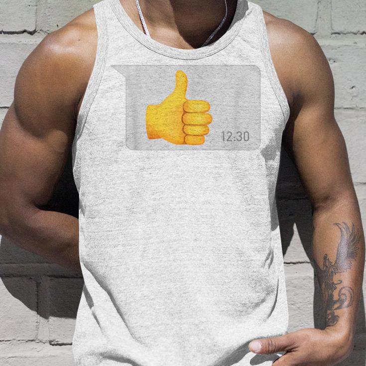 Daumen Hoch X Thumbs Up -Ater Papa Nachricht Dad Message Tank Top Geschenke für Ihn