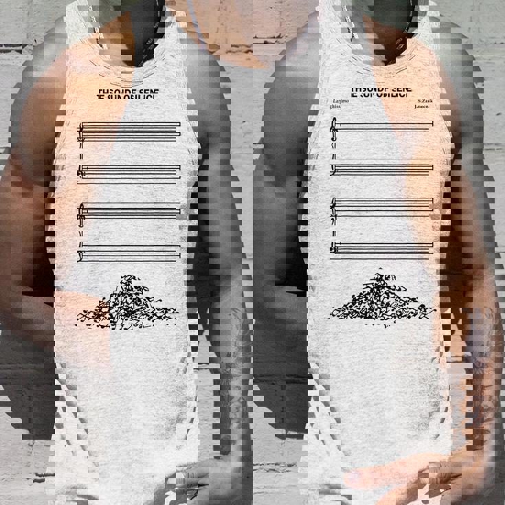 El Sonido Del Silencio Musical Divertido Camiseta sin mangas Regalos para él