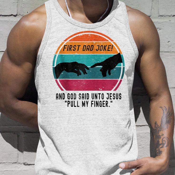 Erster Papa-Witz Gott Sagte Zu Jesus Tank Top Geschenke für Ihn