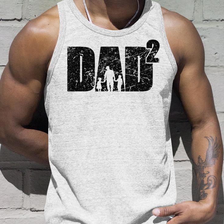 Father's Day Ater Werden Zweifacher Papa Zwei Kinder Tank Top Geschenke für Ihn