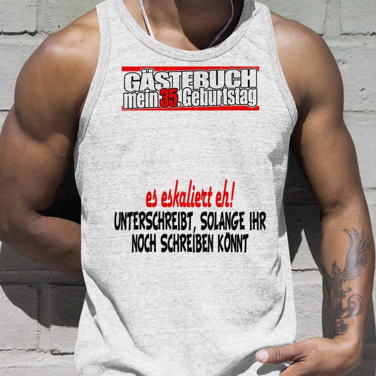 Gästebuch 35 Jahre 35 Geburtstag Mann Frau Party Tank Top Geschenke für Ihn