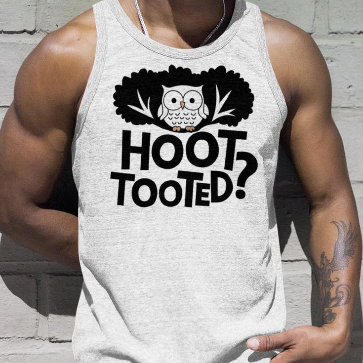 Hoot Tooted Lustiger Eulen-Spruch Papa Witz Tank Top Geschenke für Ihn