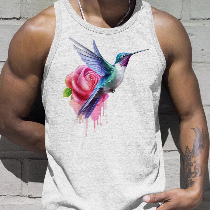 Kolibri-Kunst Rose Tier Bunte Grafik Kolibri Tank Top Geschenke für Ihn