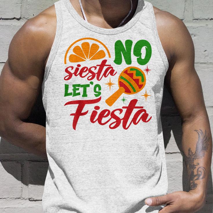 No Siesta Let's Celebrate Mexican Maracas Sombrero Tank Top Geschenke für Ihn